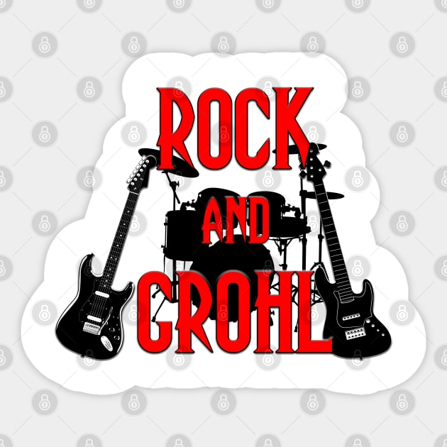 Rock and Grohl Sticker by SOwenDesign